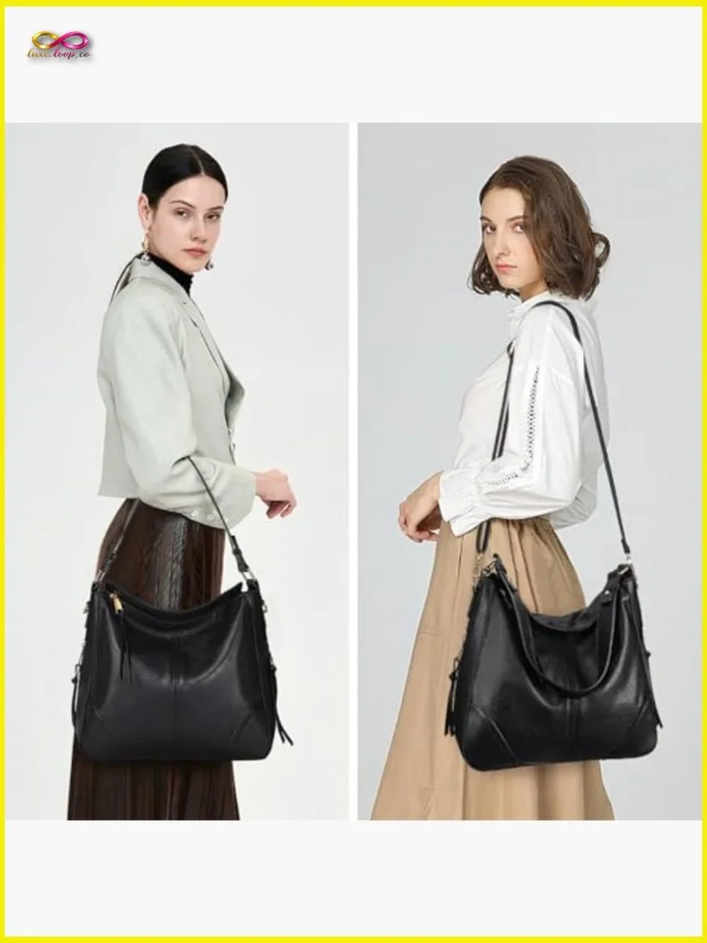 Hobo Bags Set Crossbody Tote with Adjustable Strap 2pcs Stylish